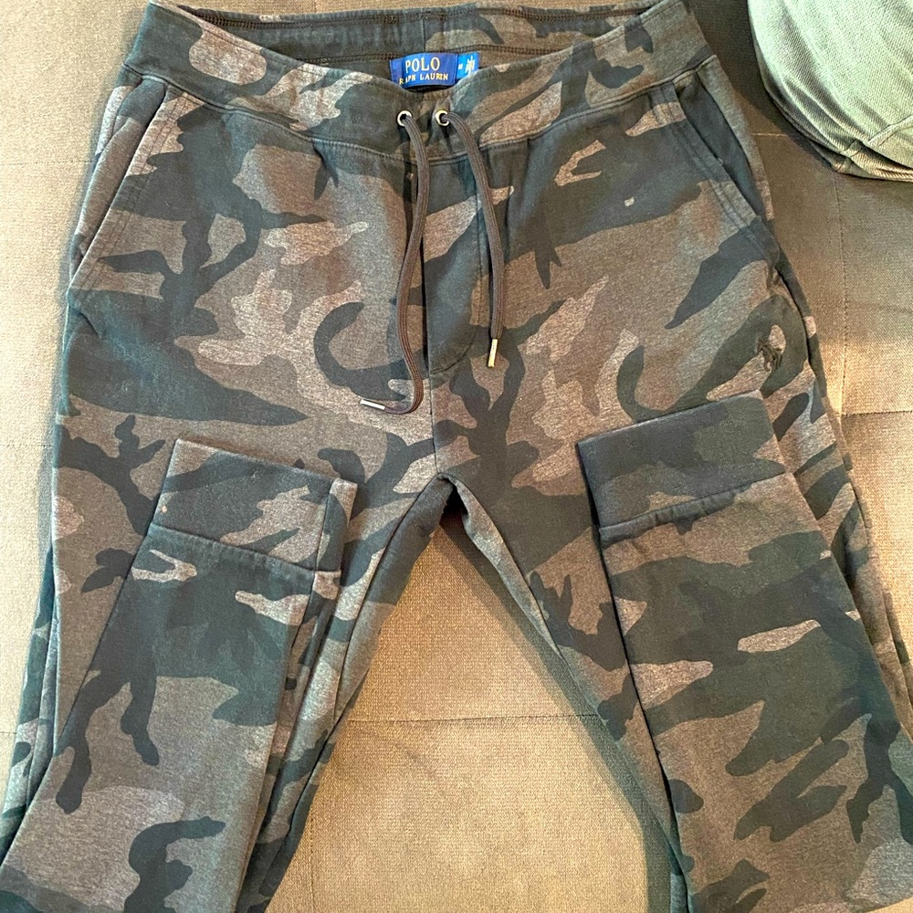 Polo by Ralph Lauren Men's Camo Cargo Joggers - Olive/Black